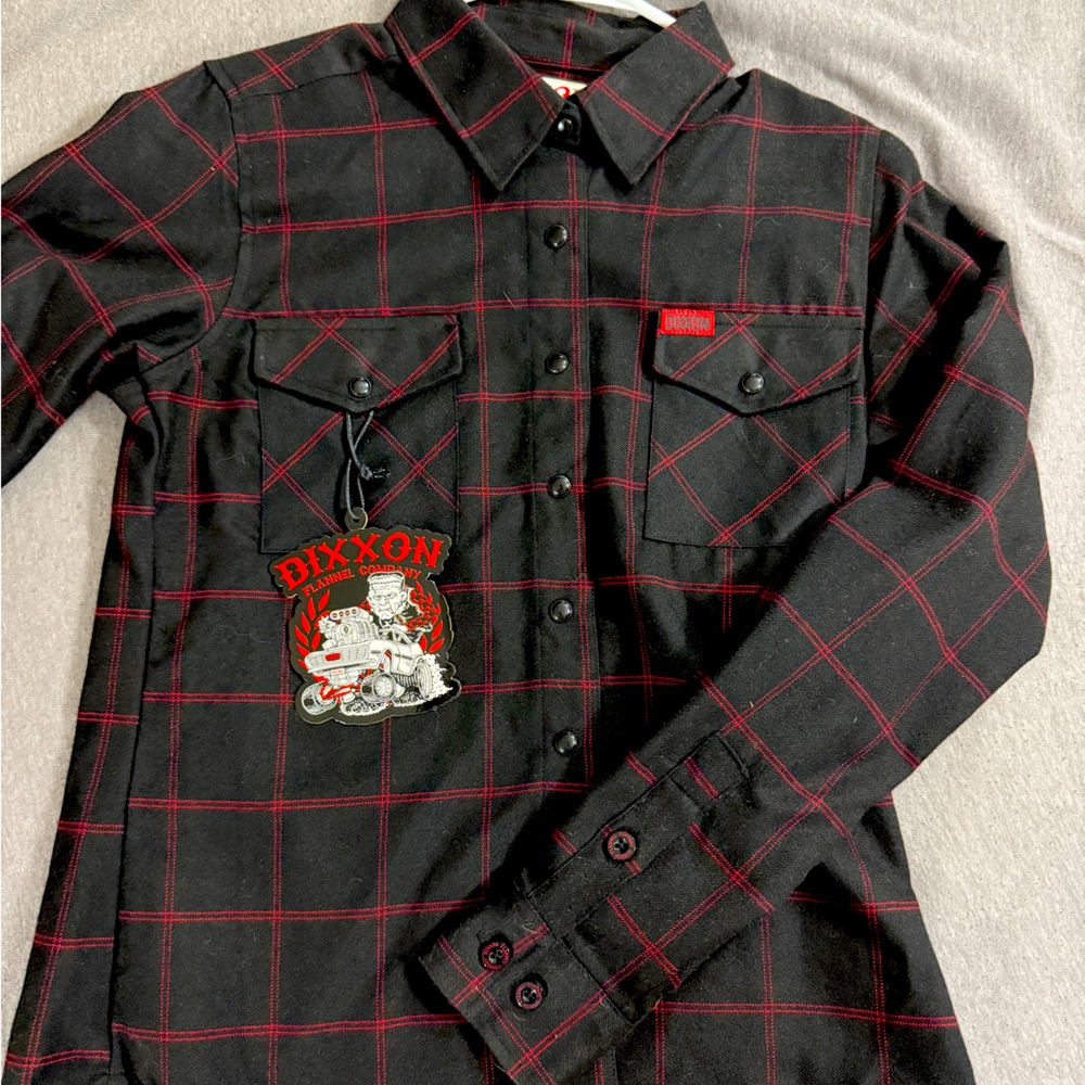 Dixxon flannel. Women’s size small. Redline with sticker